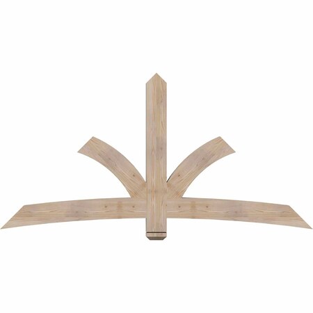 Ekena Millwork Davenport Smooth Timber Gable Bracket, Douglas Fir, 84"W x 42"H x 3 1/2"D x 5 1/2"F, 12/12 Pitch GBW084X42X0406DAV00SDF